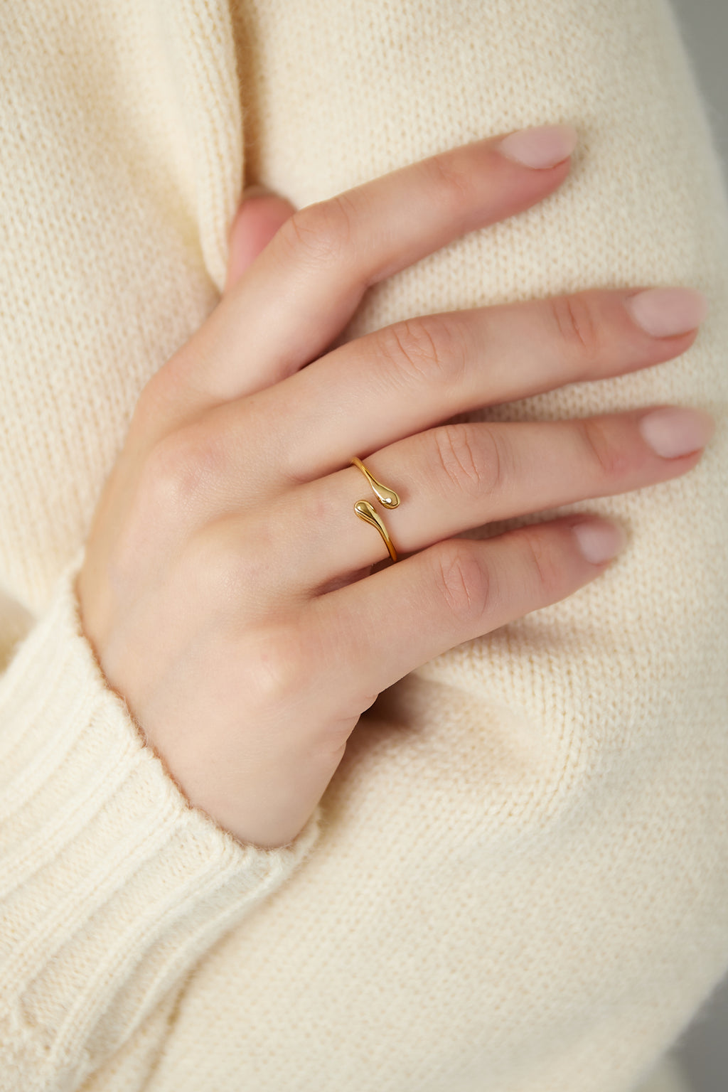 Basis open ring - goud - gedragen om de vinder van een model