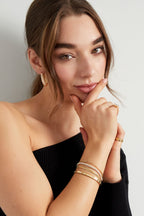 armband dubbele laag steentjes