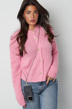 Telefoonsnoer met subtiel printje - gedragen door een model