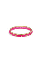 Armbanden set met hartdetail - Donker roze