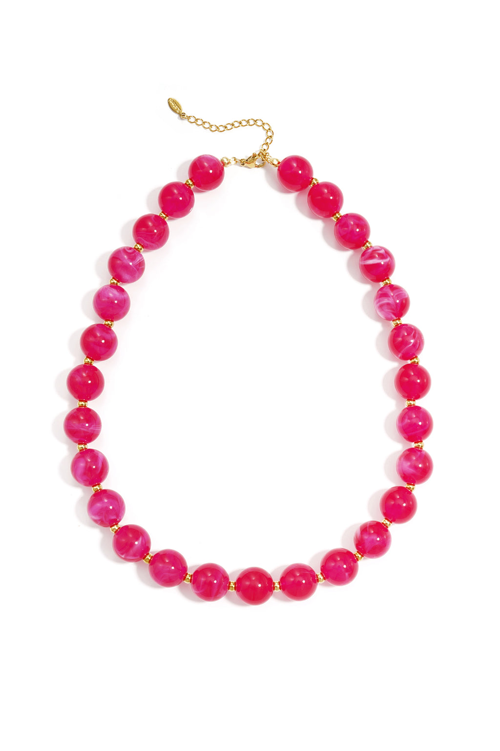 Kralenketting met goude kraaltjes 13.5mm