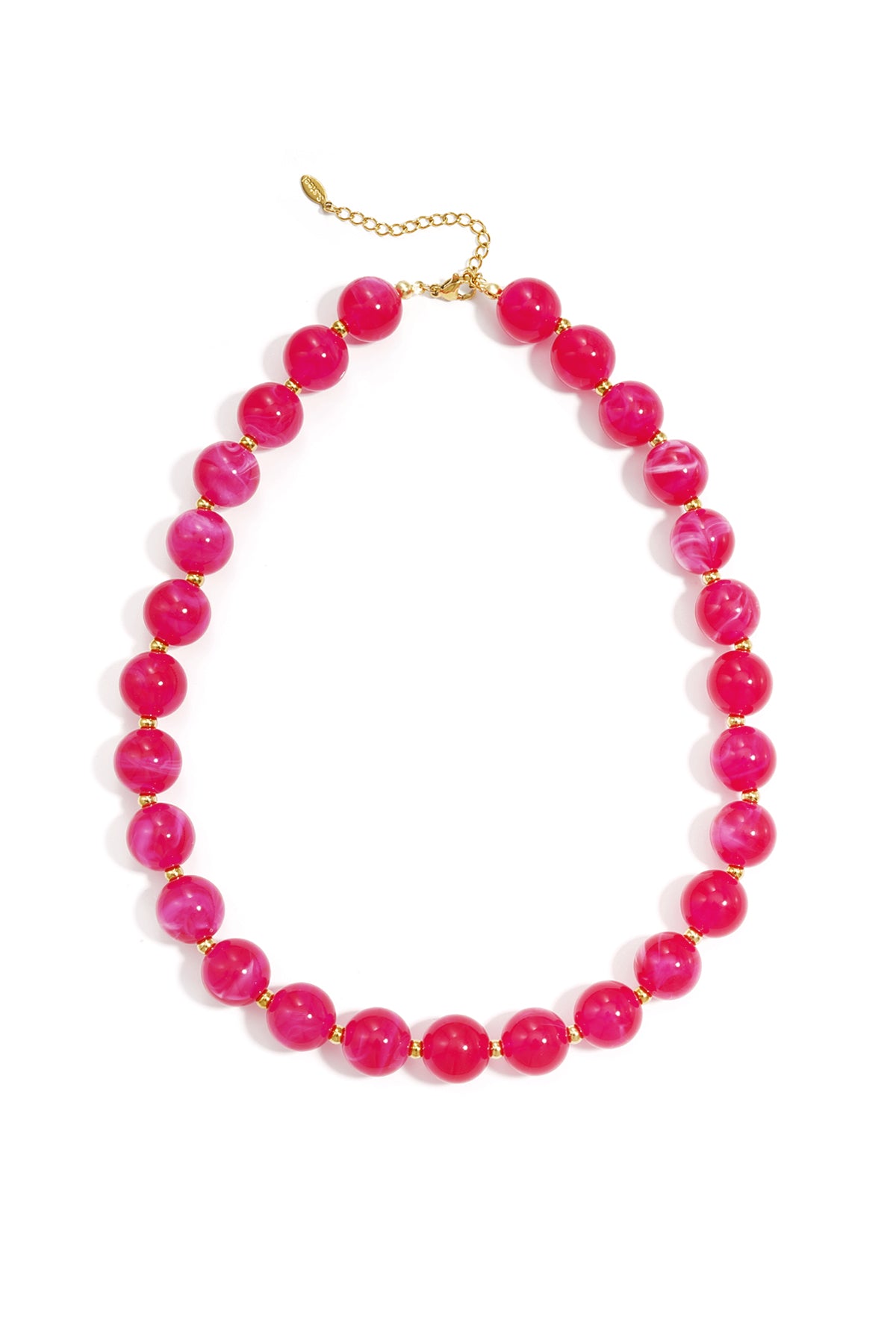 Kralenketting met goude kraaltjes 13.5mm
