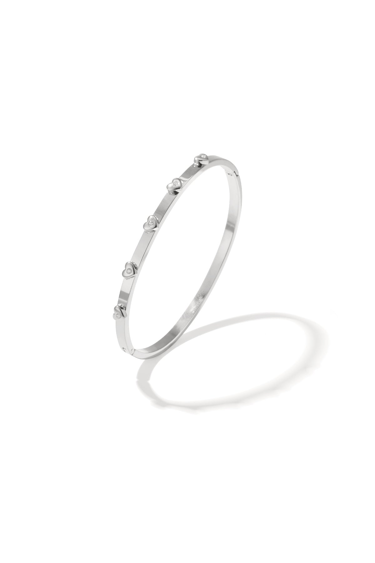 Armband met hartdetails - zilver