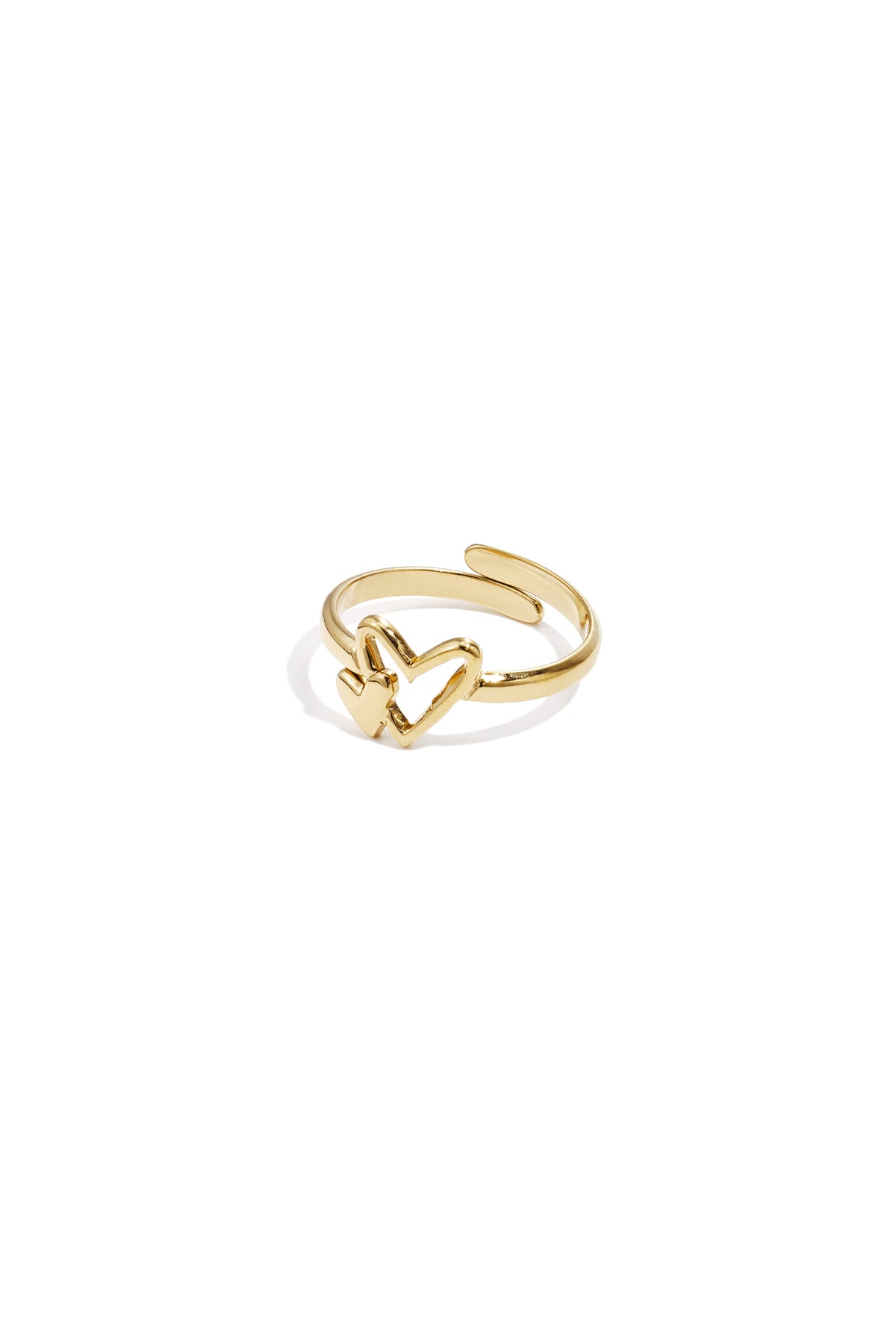 Ring met hartjes - goud