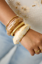 Hars bangle armband met studs