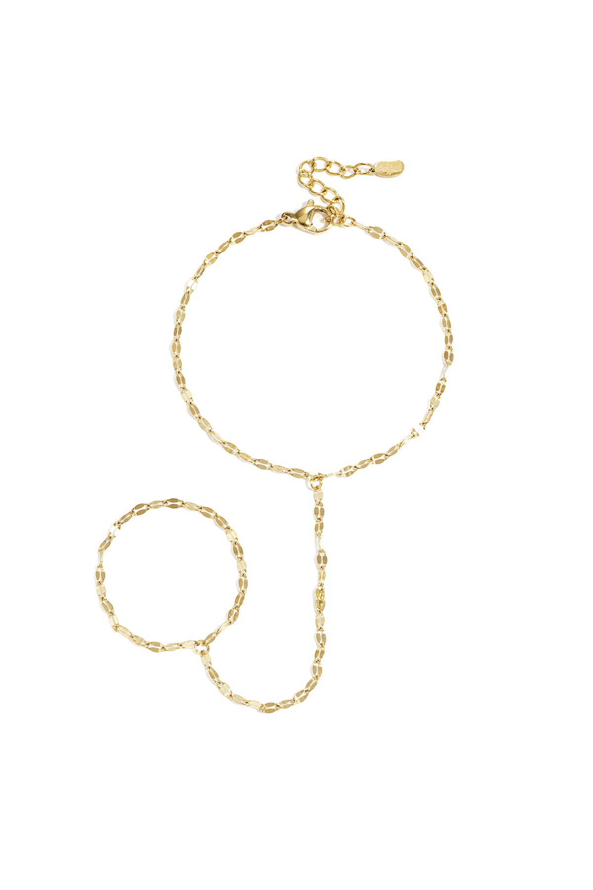 Handketting met dikke schakels - goud