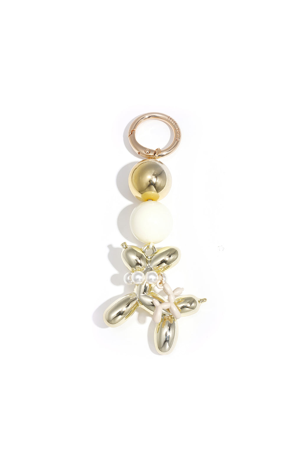 Schattige ballonhond-sleutelhanger - wit