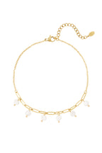 Enkelband met schakels en parels