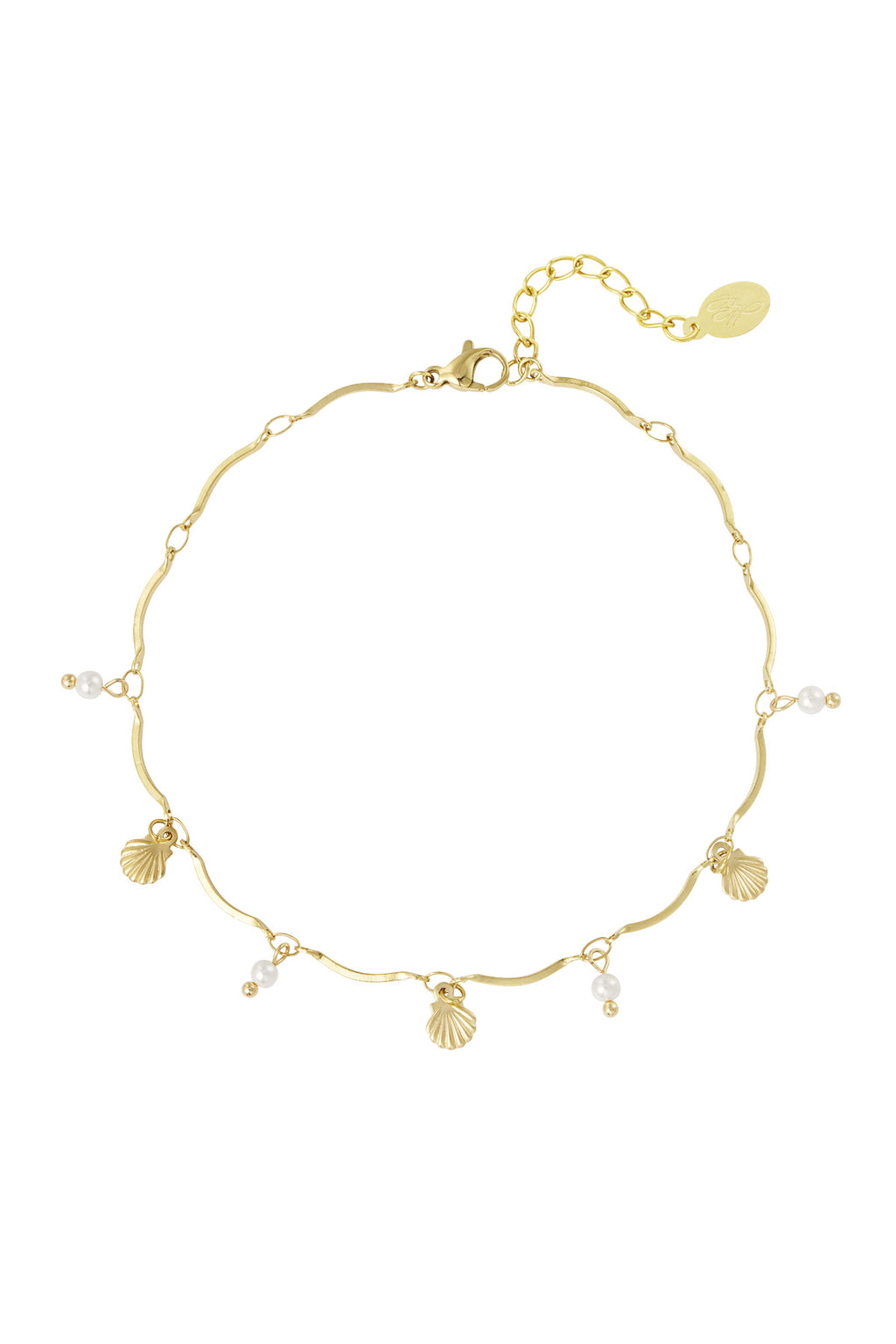 Enkelband met strandgolven-design