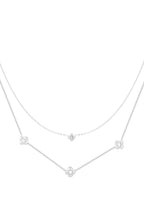 flowery ketting - zilver