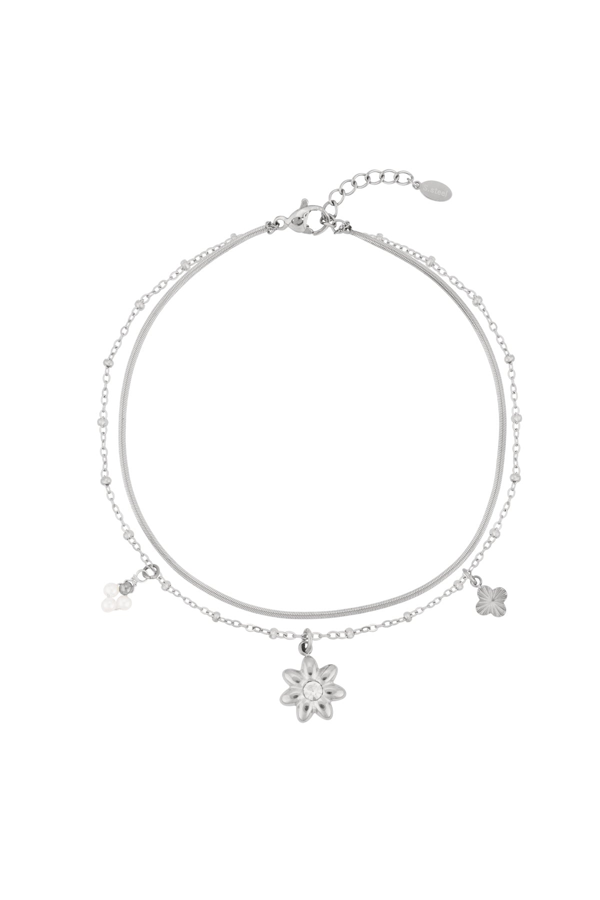 Ster enkelband - zilver