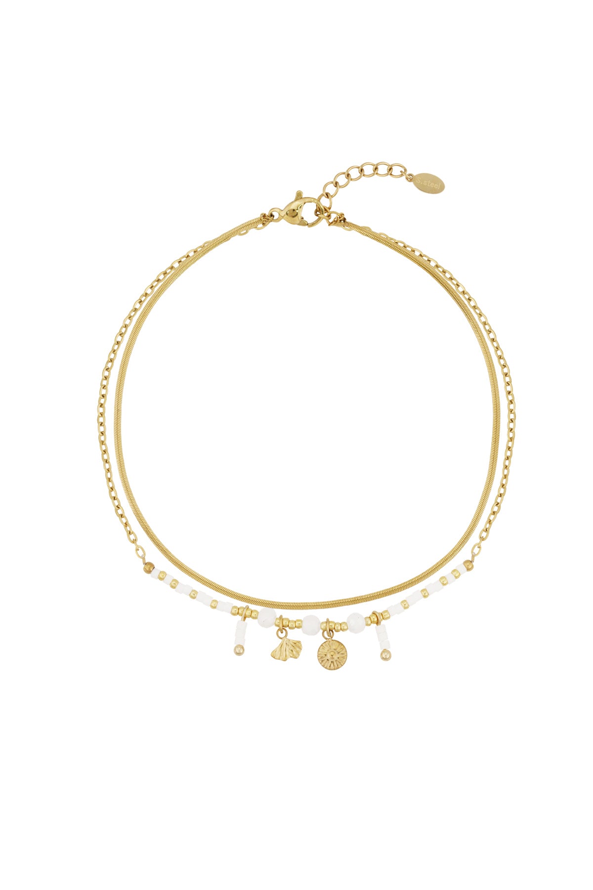 Classy Vibe enkelband - wit