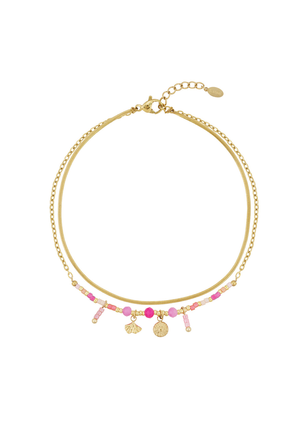 Classy Vibe enkelband - roze