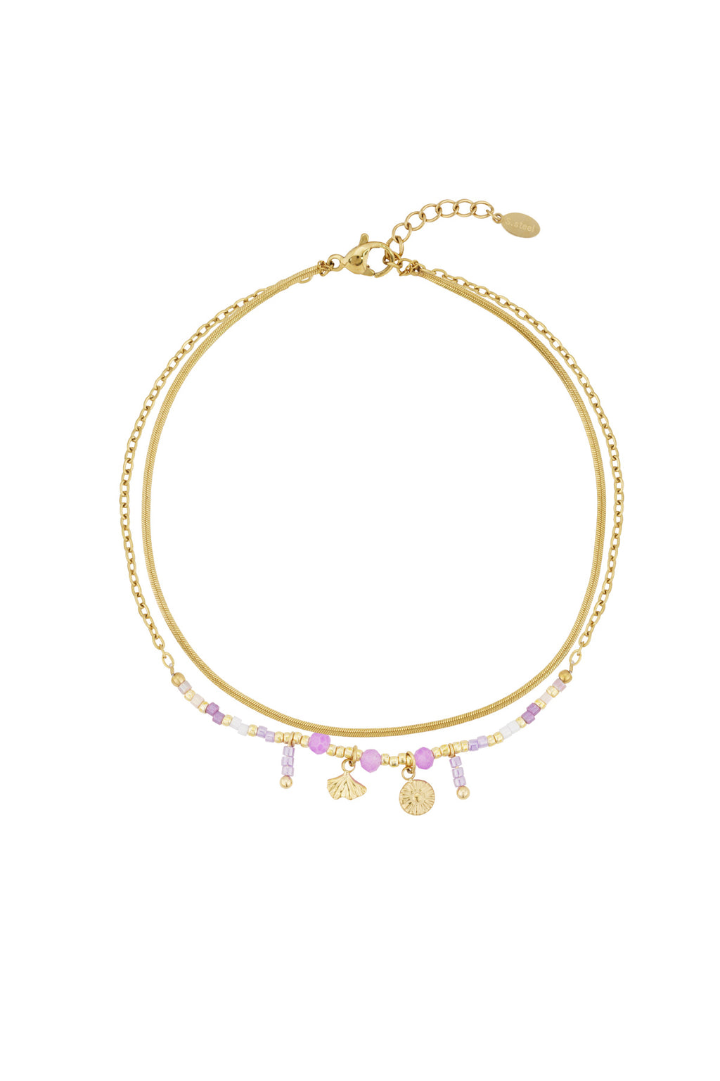 Classy Vibe enkelband - paars