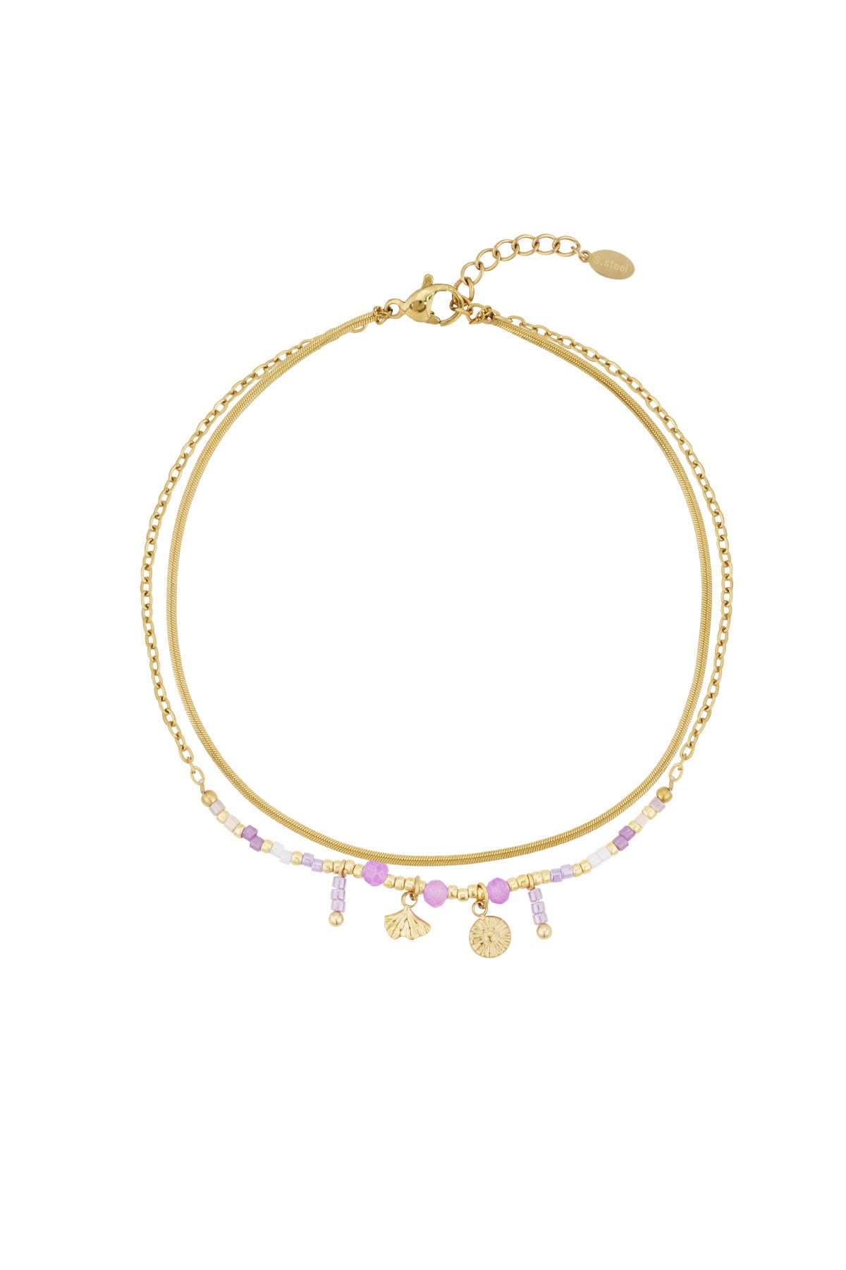 Classy Vibe enkelband - paars