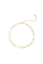 Enkelband – Eenvoudige ketting – Roestvrij staal - goud