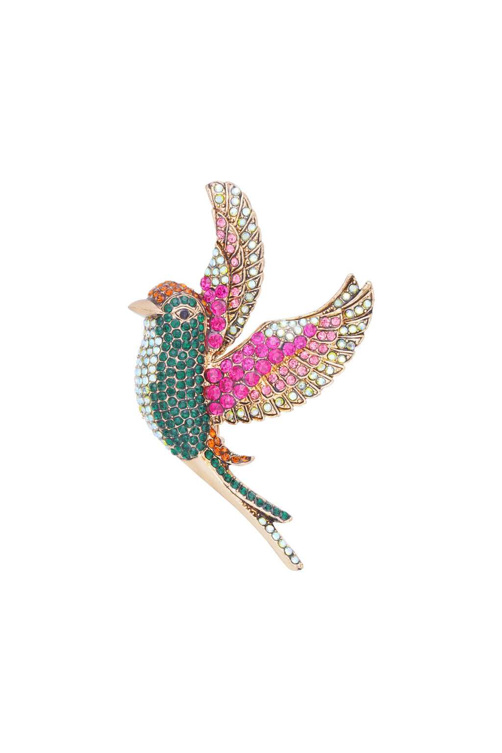 Colorful wings broche