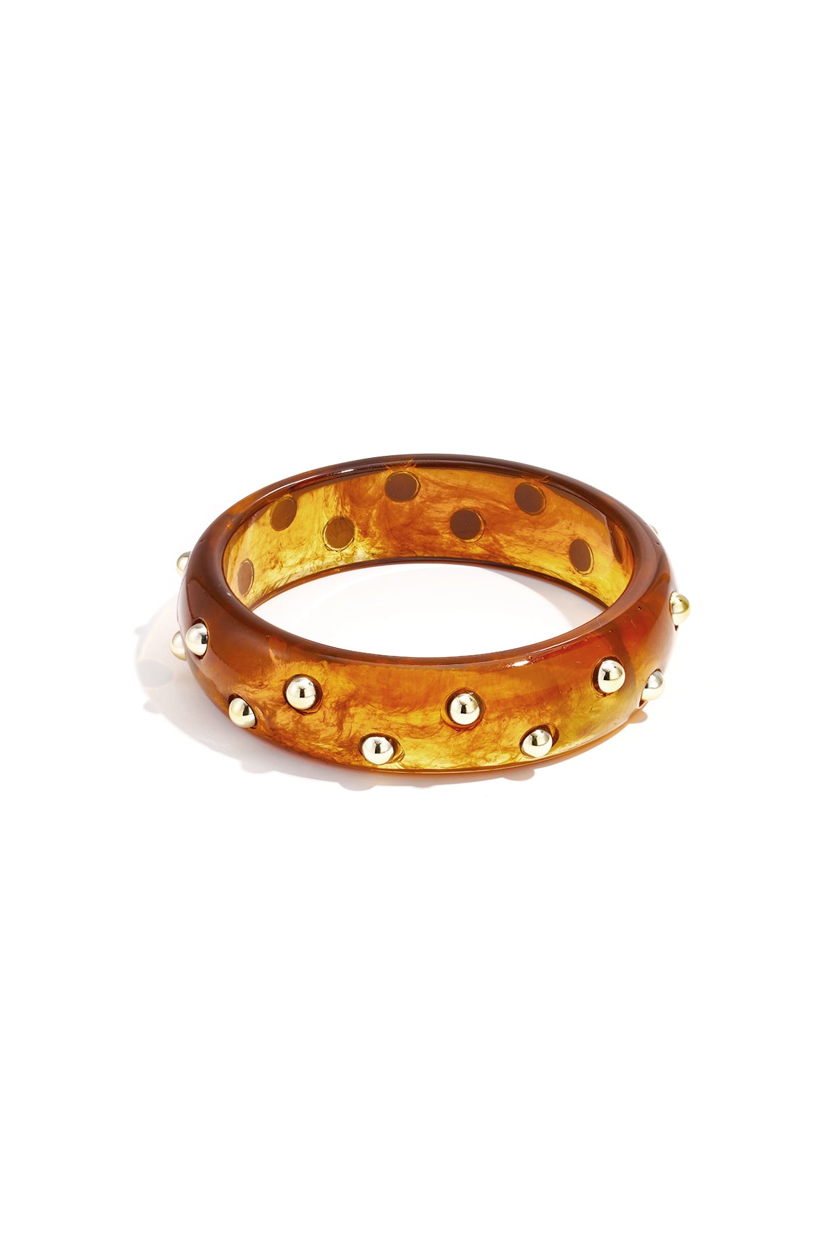 Armbanden met gestippeld detail - bruin