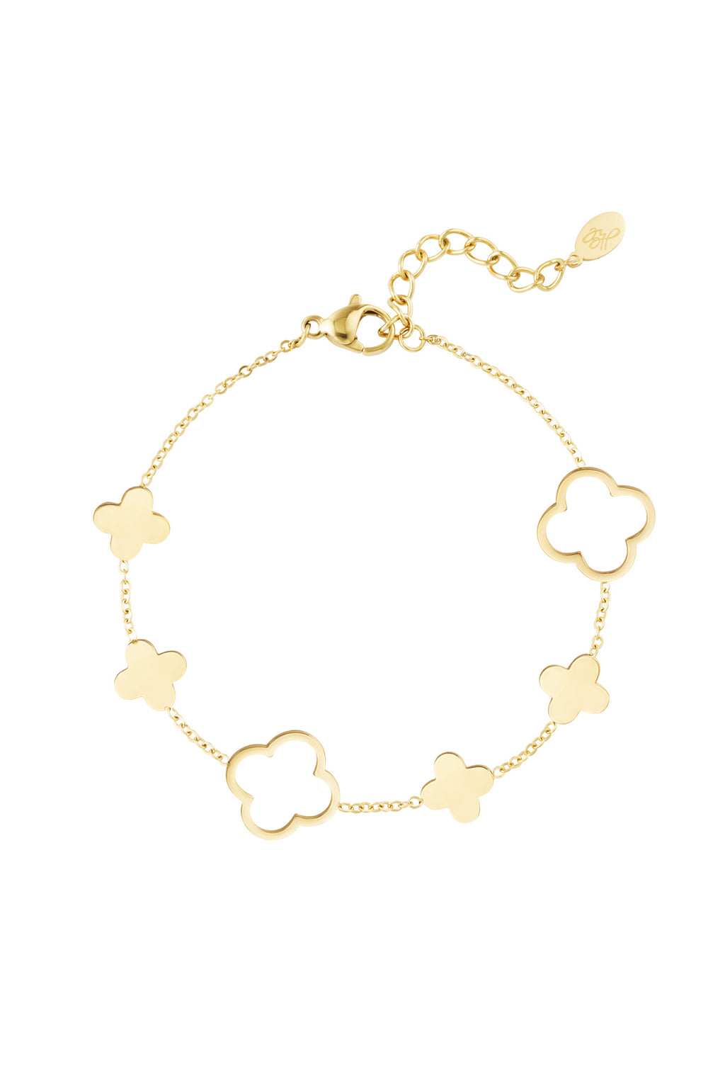 Armband met klavertjes