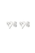 Oorbellen open your heart - Zilver