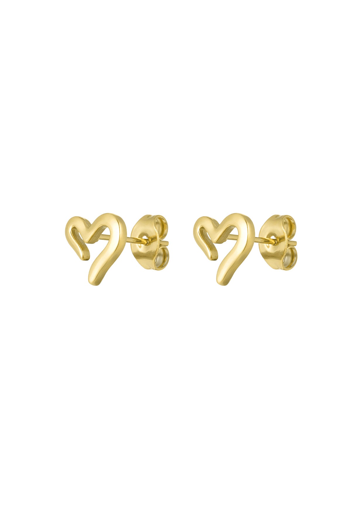 Oorbellen open your heart - goud