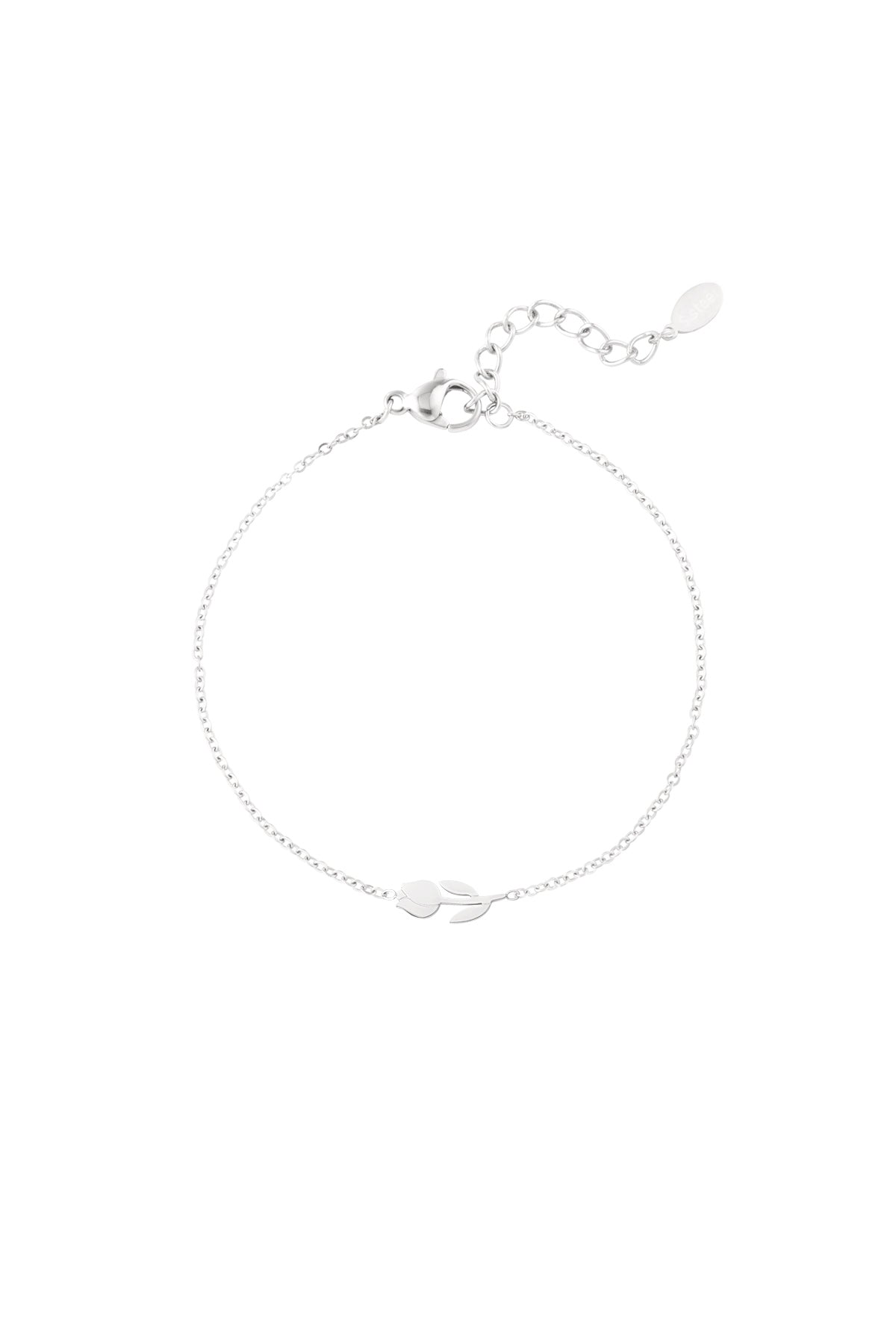 tulpen armband - zilver