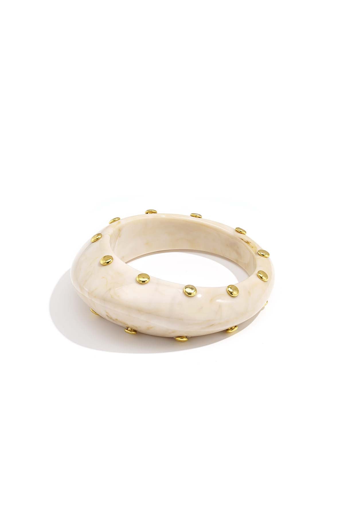 Hars bangle armband met studs