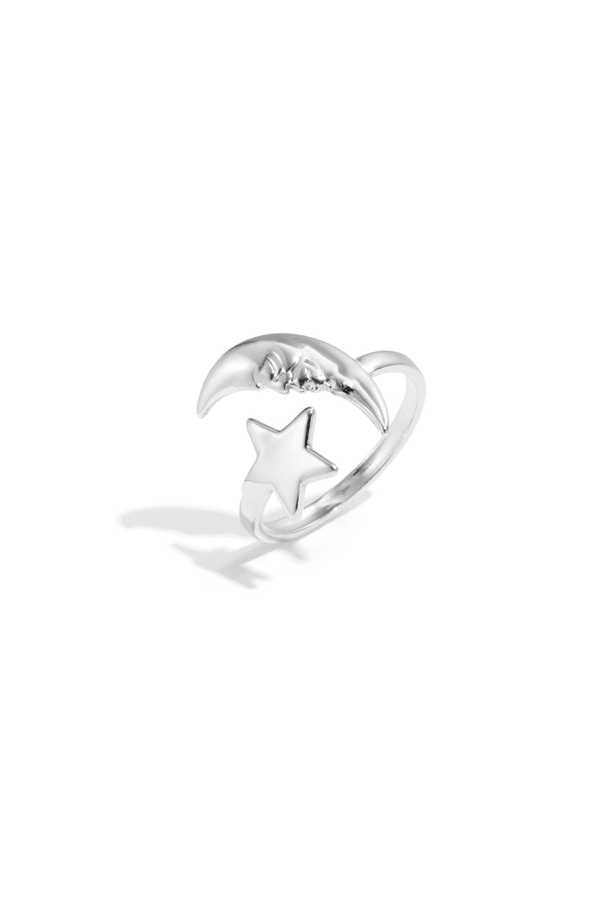 Roestvrijstalen minimalistische ringen Star zilver