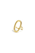 Elegant Minimalist Adjustable Ellipse Ring - Silver & Gold