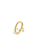 Elegant Minimalist Adjustable Ellipse Ring - Silver & Gold