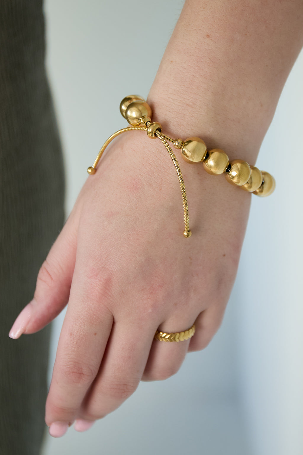 Holle kralen armband-12mm