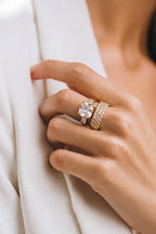 Elegant Minimalist Rhinestone Ring, Adjustable Fit