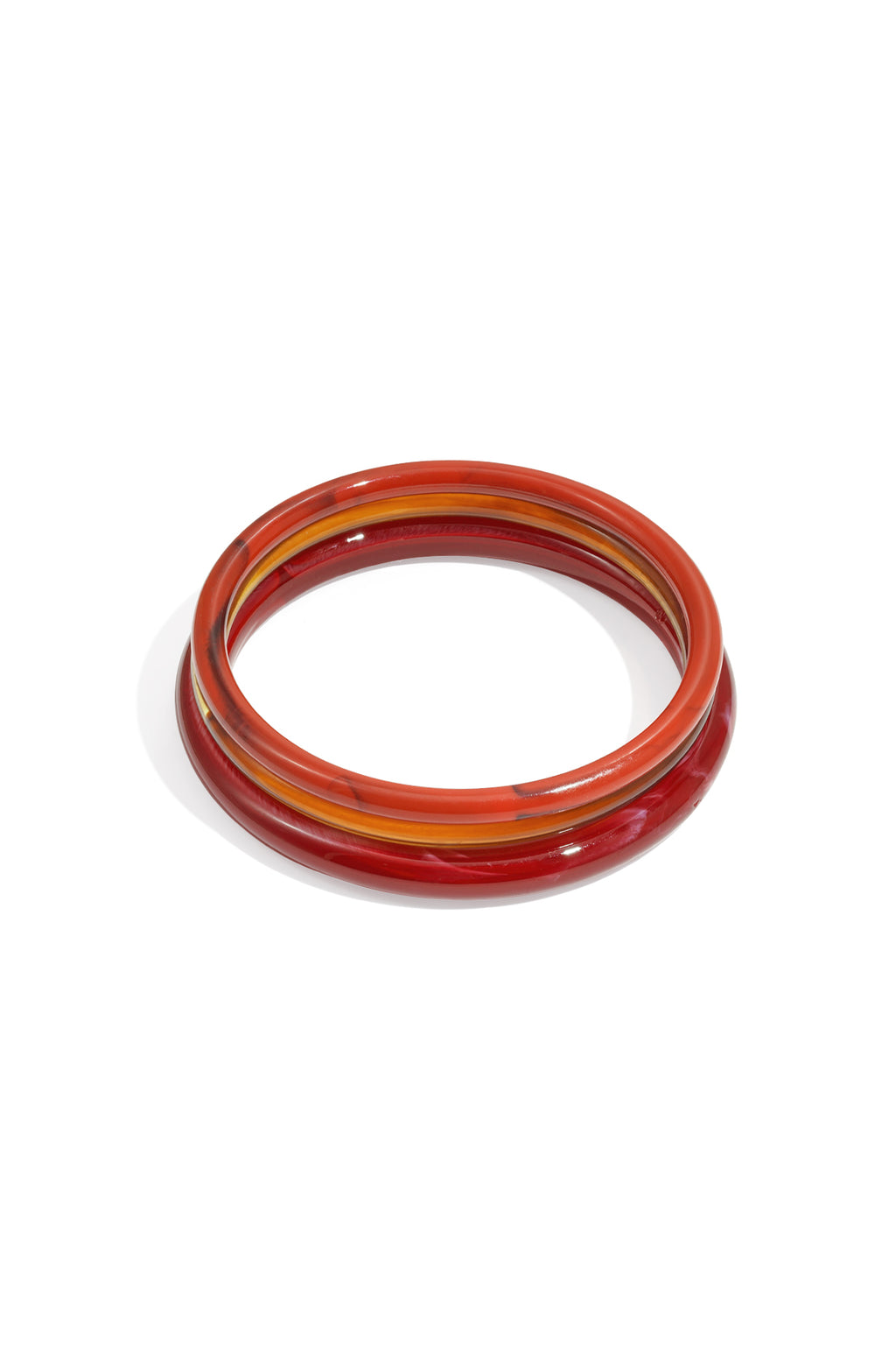 Acryl armbanden effen kleur - rood