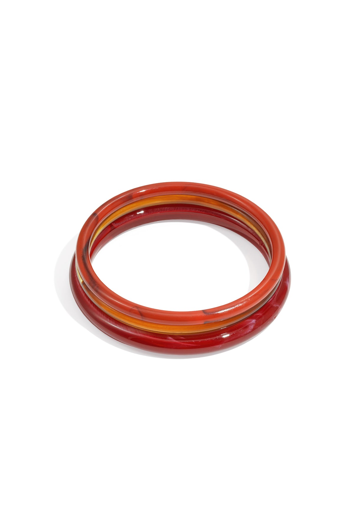 Acryl armbanden effen kleur - rood