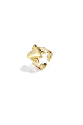 Statementring met druppeldetails en hart - goud