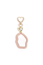 Schattige onregelmatige spiegel-tasbedel met hartdetail - kaki