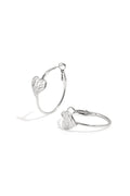 Oorringen met hartje - zilver