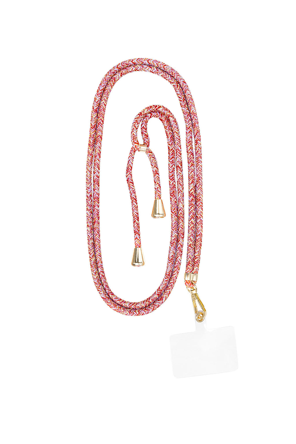 Telefoonsnoer met subtiel printje - rood en roze