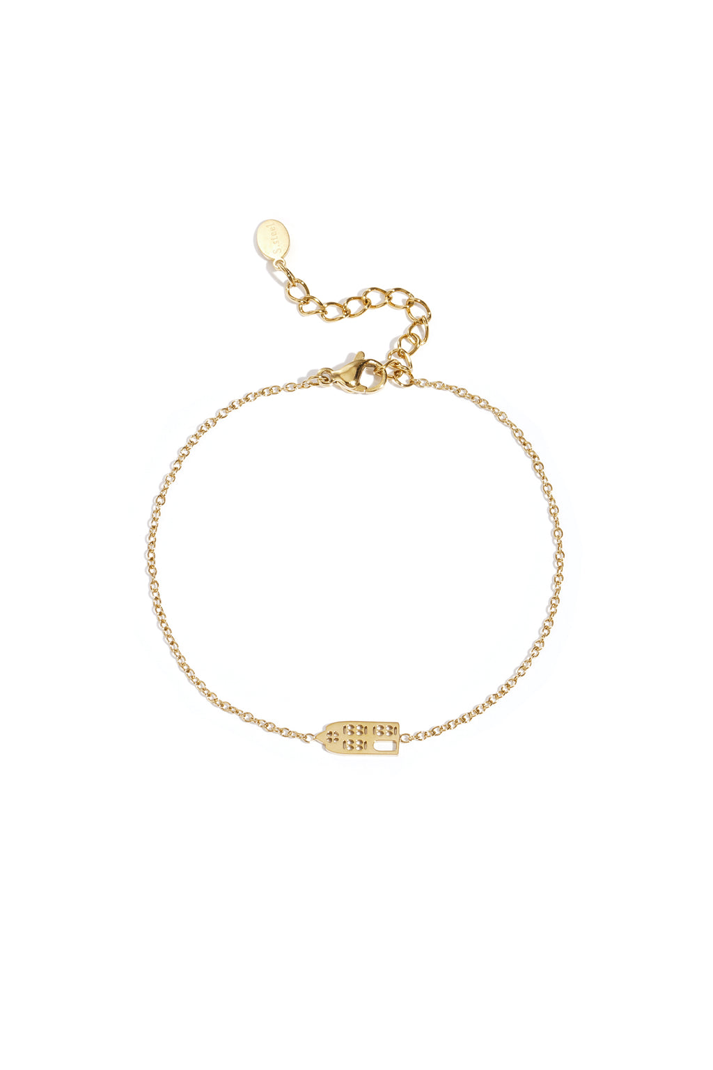 amsterdams huisje armband - goud