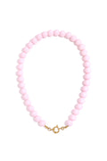 Kralenketting met sluiting aan de voorkant – 12 mm - licht roze