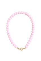 Kralenketting met sluiting aan de voorkant – 12 mm - licht roze