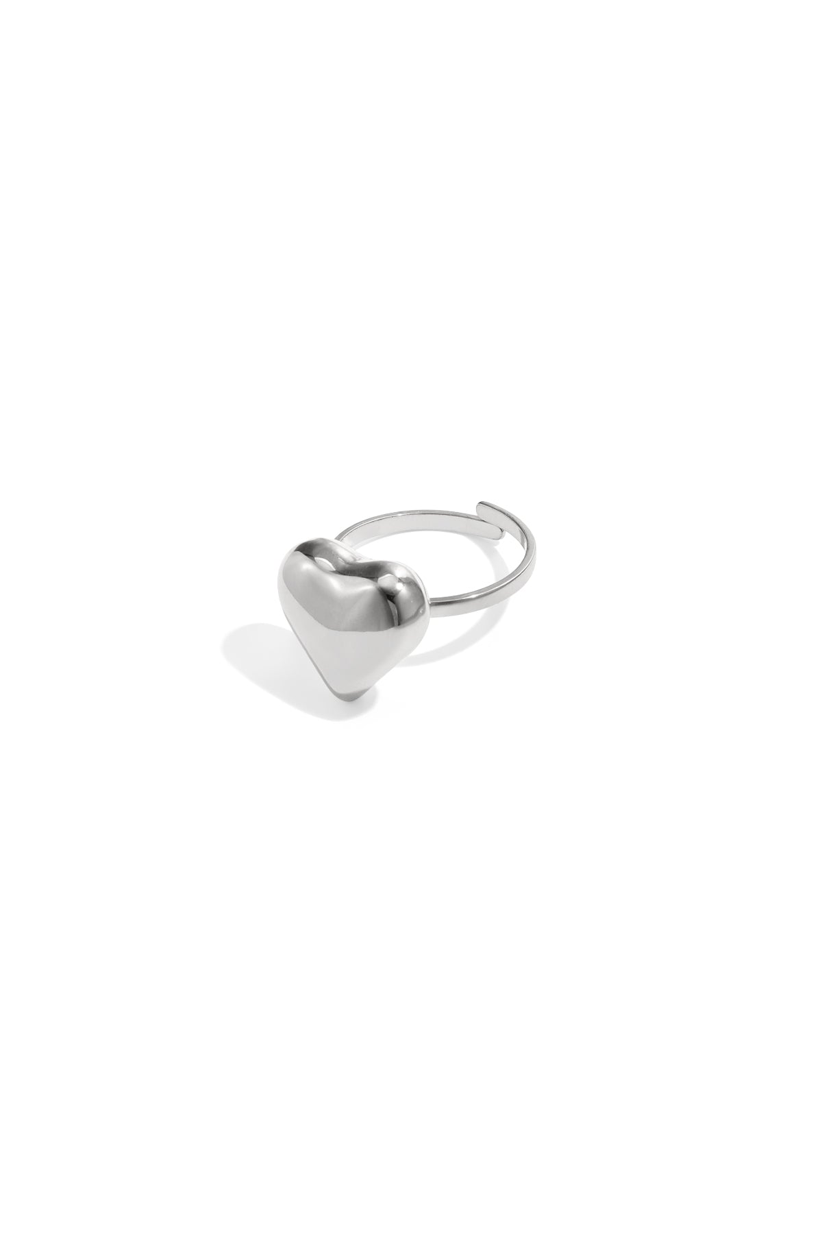 Statement ring klassiek hart - zilver