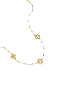 Ketting met koraalvormige bloemen - goud