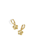 Oorbellen met bloemenhanger - goud