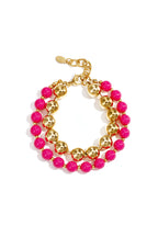 Dubbele kralenarmband - roze