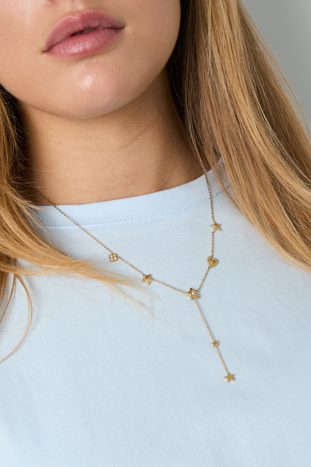 Roestvrijstalen hangerkettingen Star Casual Daily Simple Series Damessieraden