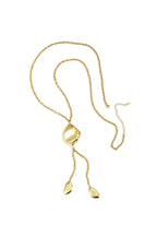 Lange ketting met kralen in organische vorm