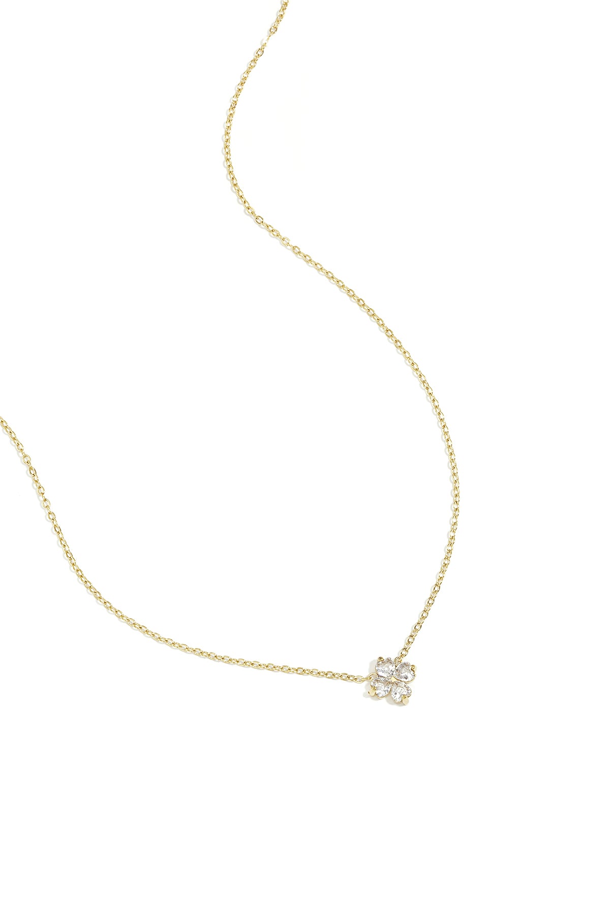 Ketting met klaverdetail - goud