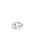 Verstelbare ring met speels gevormde hartjes - zilver