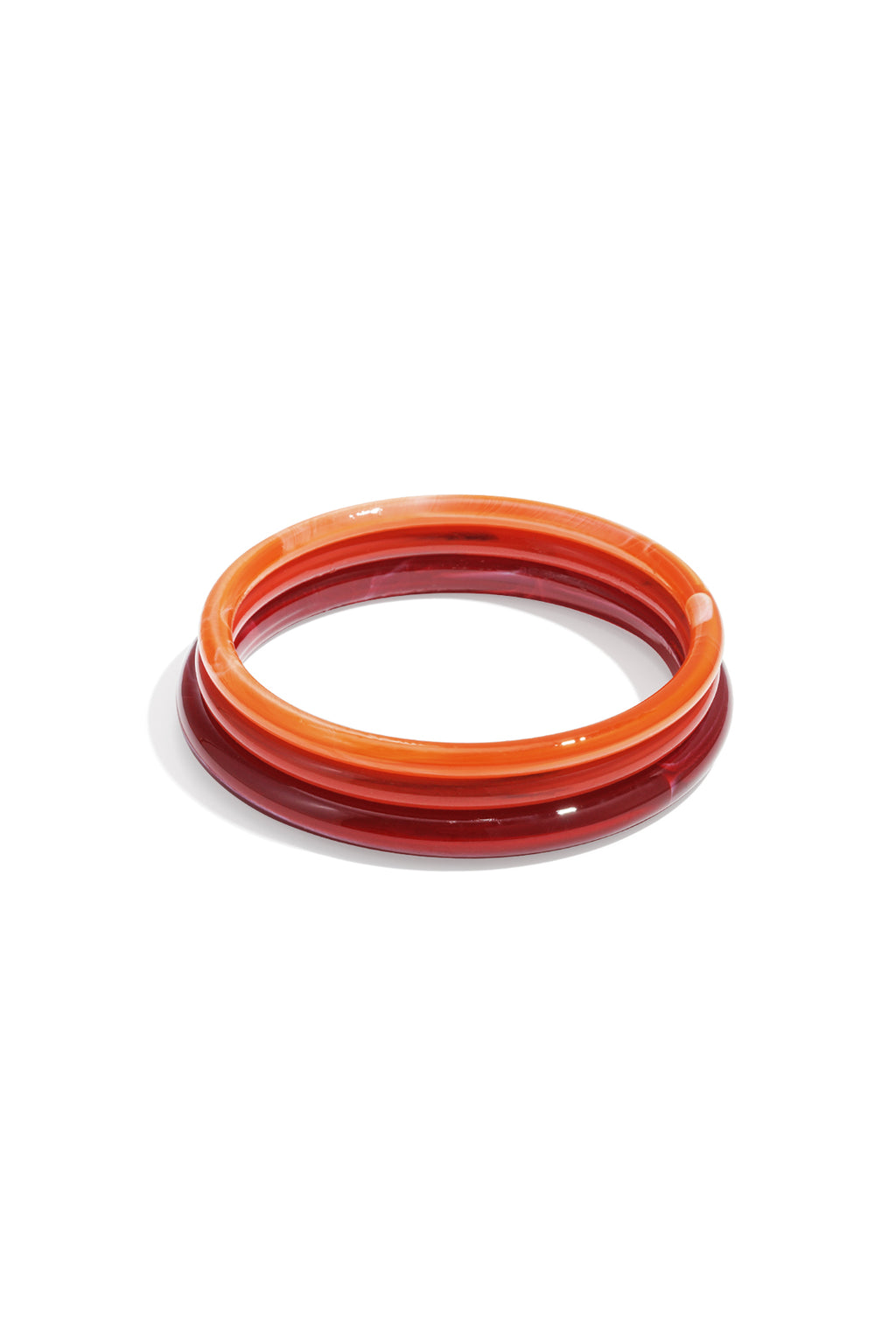 Acryl armbanden effen kleur -oranje